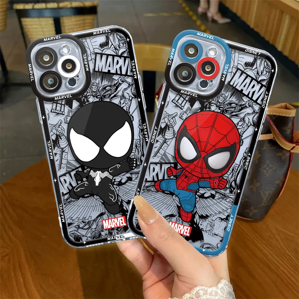 Marvel Spider Man Venom Case for Honor X8a X9a 5G 90 Lite X8 4G X8 Transparent Soft Cover Capa TPU