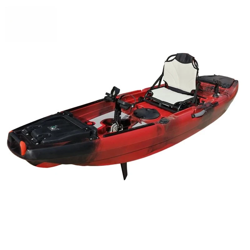 Newly 10ft tandem Sea Angler Sit on Top Fishing Kayak Rowing Boat with Foot Pedal