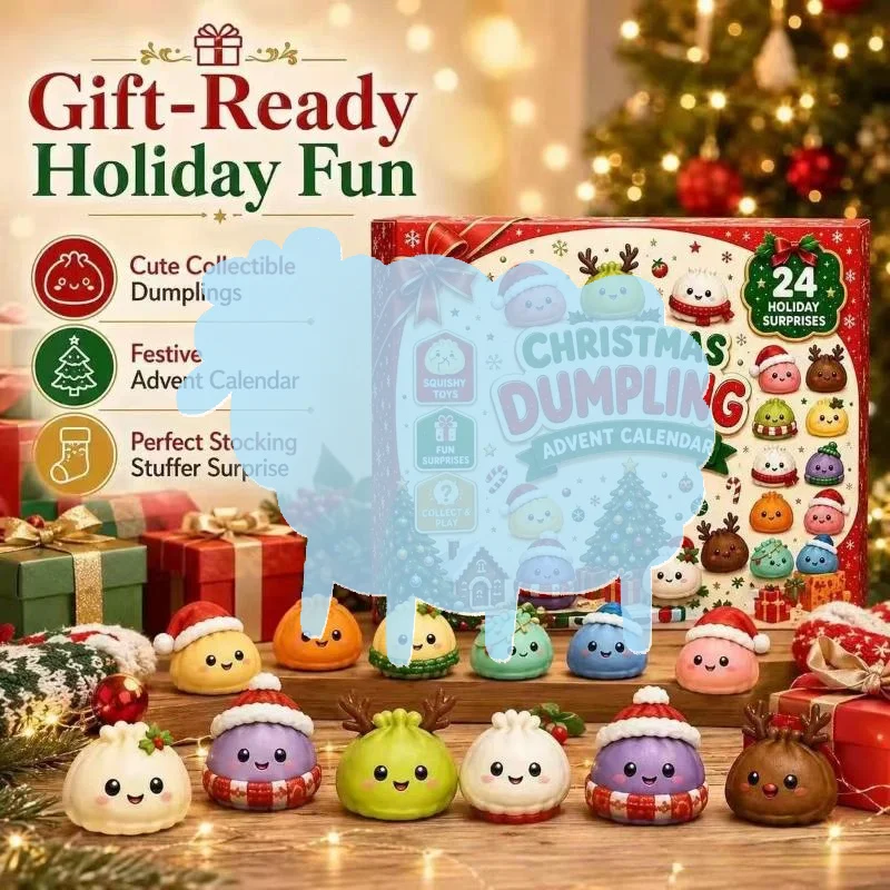 24Pcs Christmas Dumpling Advent Calendar Anxiety Relief  Toys for Kids Xmas Stocking Stuffers