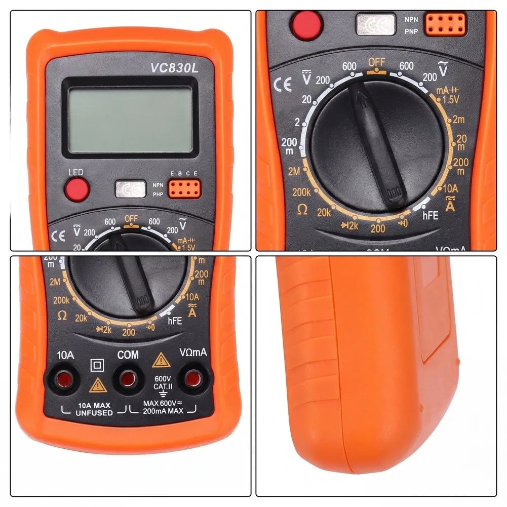 Digital Miniature Multimeter A830L Pocket Size LCD Display with White LED Backlight for Precision Measurements