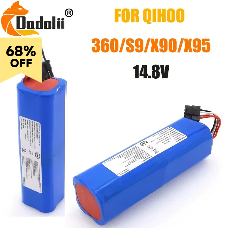 

New 14.4V 5200mAh Battery for 360 Robot Vacuum Cleaner S9 X90 / X95 L70 L10 Accessories Spare Parts Charging Battery