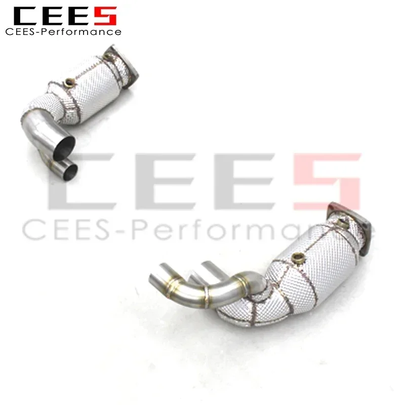 CEES Custom Exhaust Downpipe for Porsche 911 991/991.2 Carrera 3.0 2011+ Stainless Steel Downpipe 100 200 300 400 Cell Cats