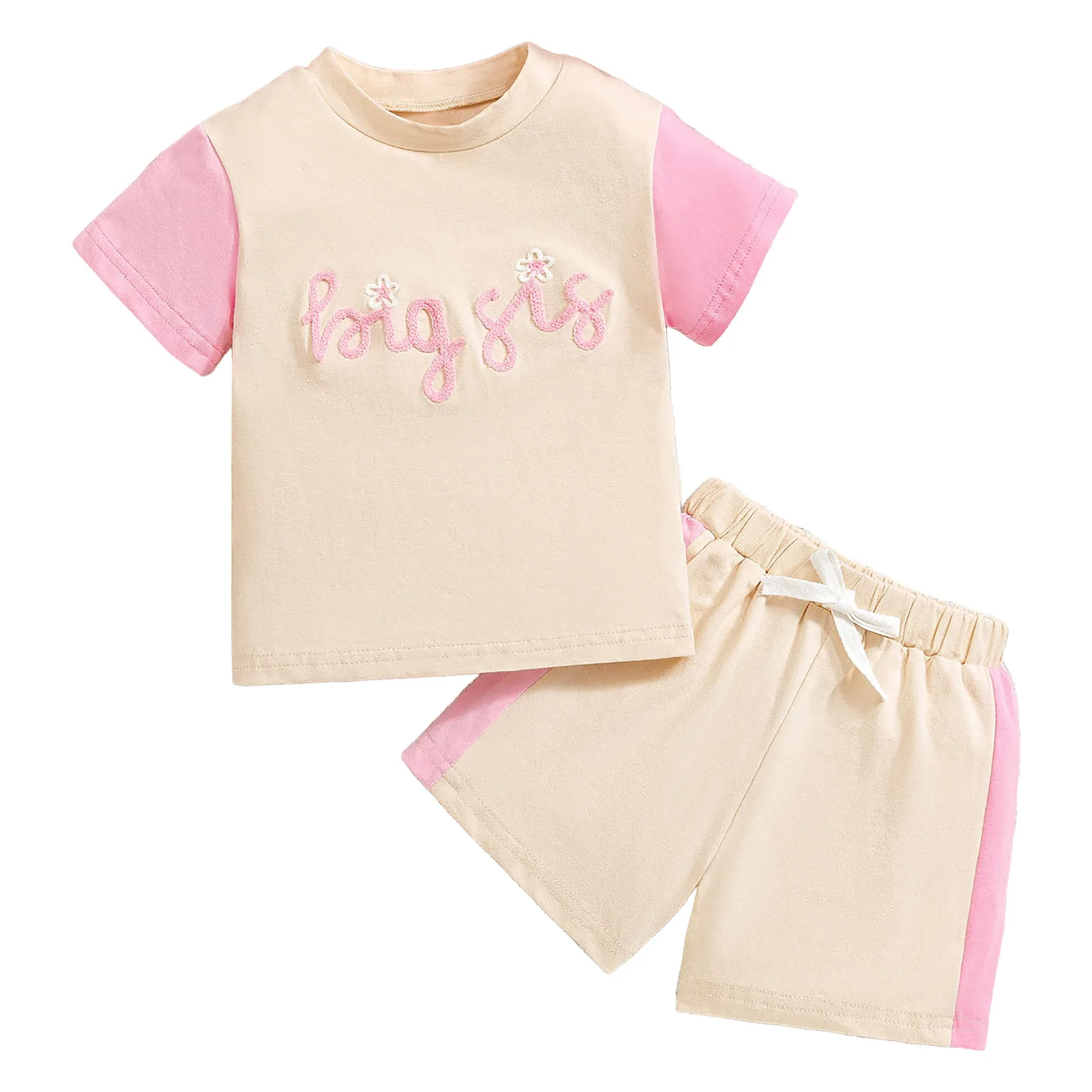 

Girly Baby Clothes Girls Short Sleeved Shorts Suit Comfortable Soft Breathable Fashionable Casual Sunflower Baby Items Girls