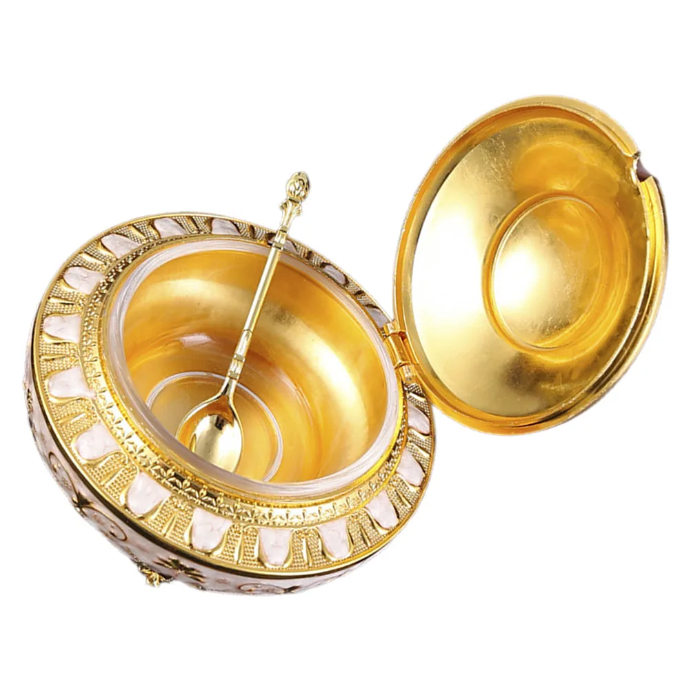 

Tulip Seasoning Container Elegant Metal Condiment Box for Salt Pepper and Spices Kitchen Tidy Spice Jar Condiment Box