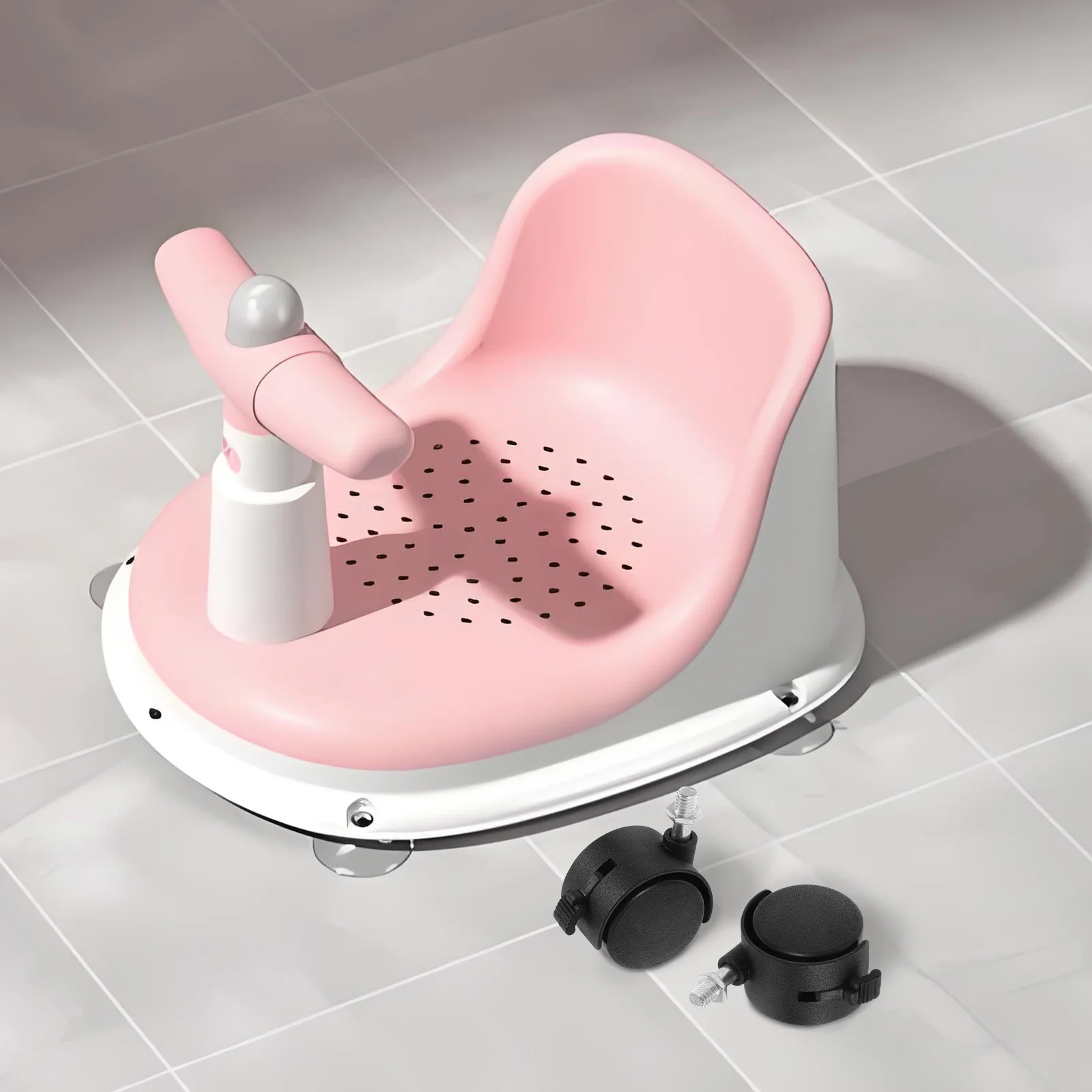 

2 шт., сменные колеса для детского сиденья для ванны, универсальные прочные регулируемые колеса для детского стула, аксессуары