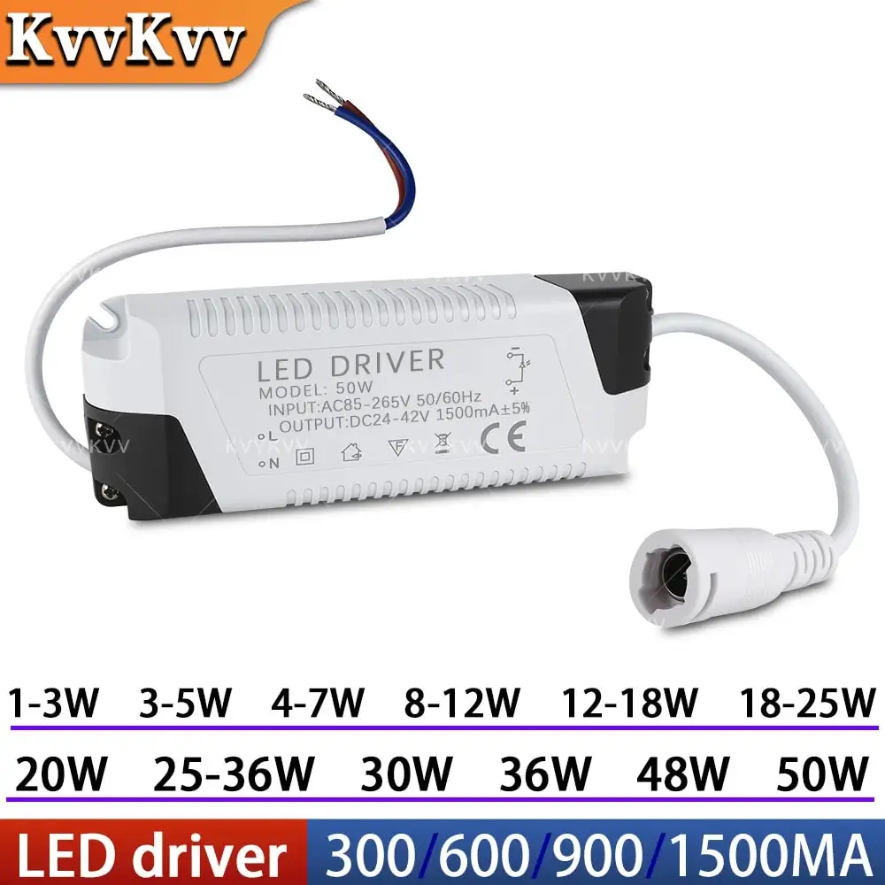 LED Transformer Power Supply AC85-265V Input 1W50W Adjustable Output 20W 30W 36W 48W 50W Lighting Driver for DIY LED Lighting