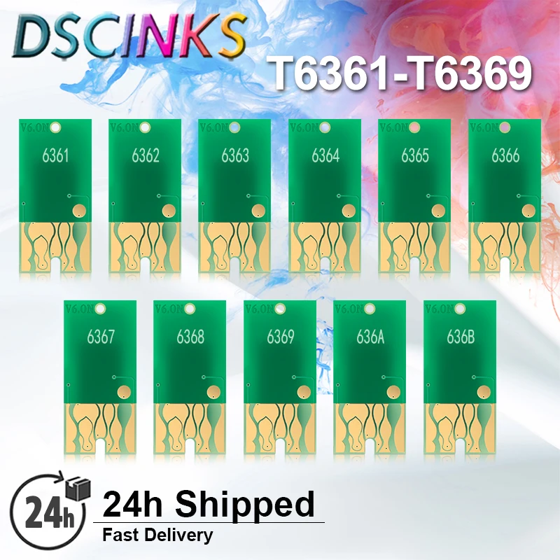 T6361 T6369 Cartridge Chip Reset Chip For Epson Stylus Pro 7700 9700 7890 9890 7900 WT7900 9900 Resettable Chip T636A T636B