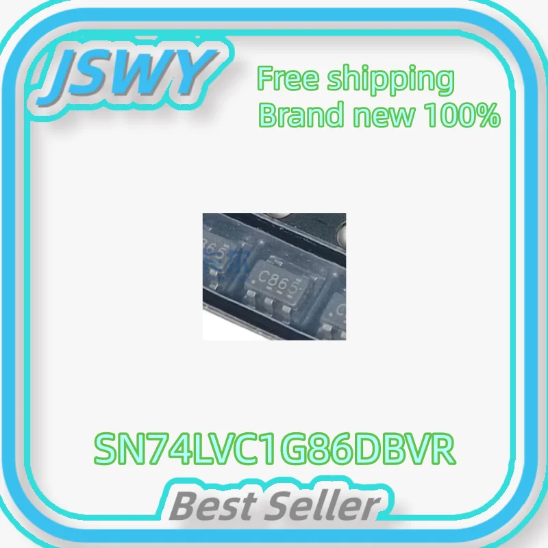 (10/100 pieces) New stock 100% SN74LVC1G86DBVR silk screen C86 * SOT-23-5 2 input AND gate logic chip original electronics