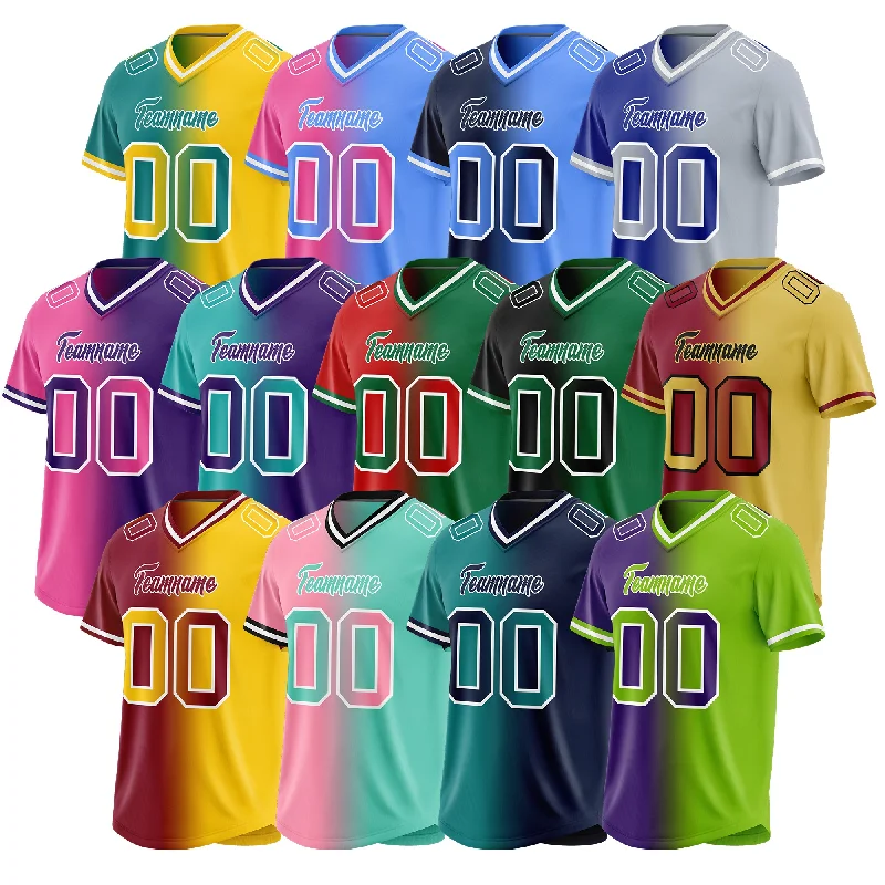 

Custom Football Jerseys Sublimation Breathable Streetwear Retro American Stitch Football Team Wear