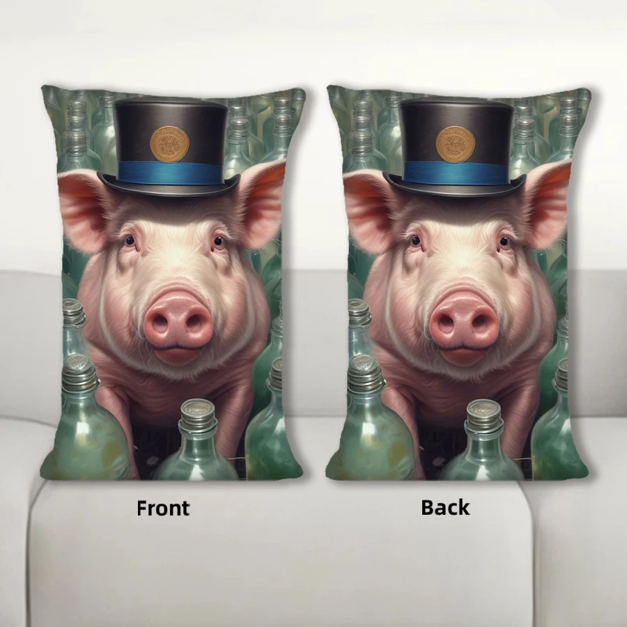 Dakimakura Anime Gentleman Pig Sofa Cushion Body Pillow Cover Double Side Print Bedding Throw Pillow Case