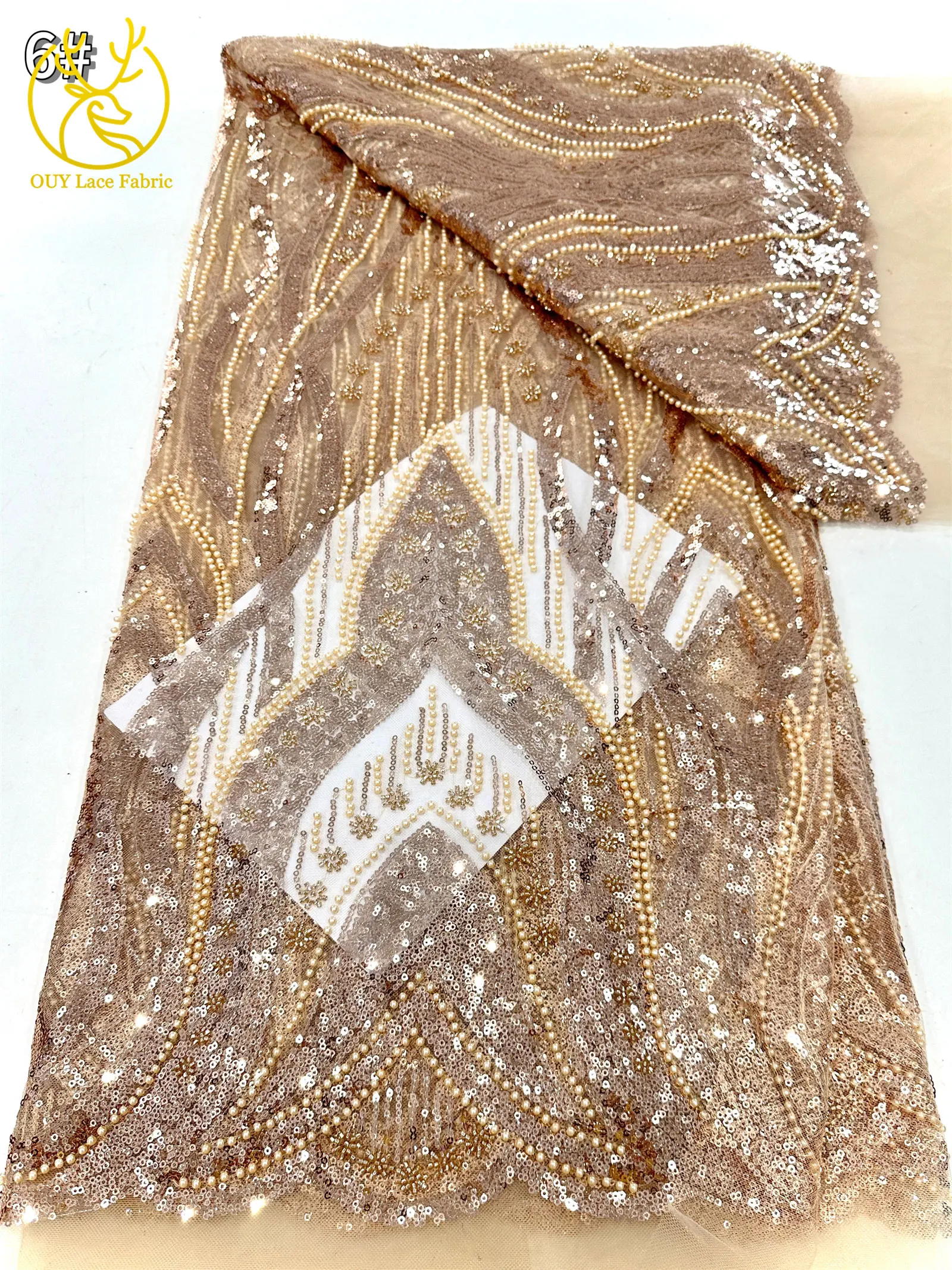 2025 موضة أنيقة الفرنسية شبكة التطريز الترتر أقمشة الدانتيل الأفريقي النيجيري أقمشة الدانتيل لمواد حفل الزفاف الزفاف