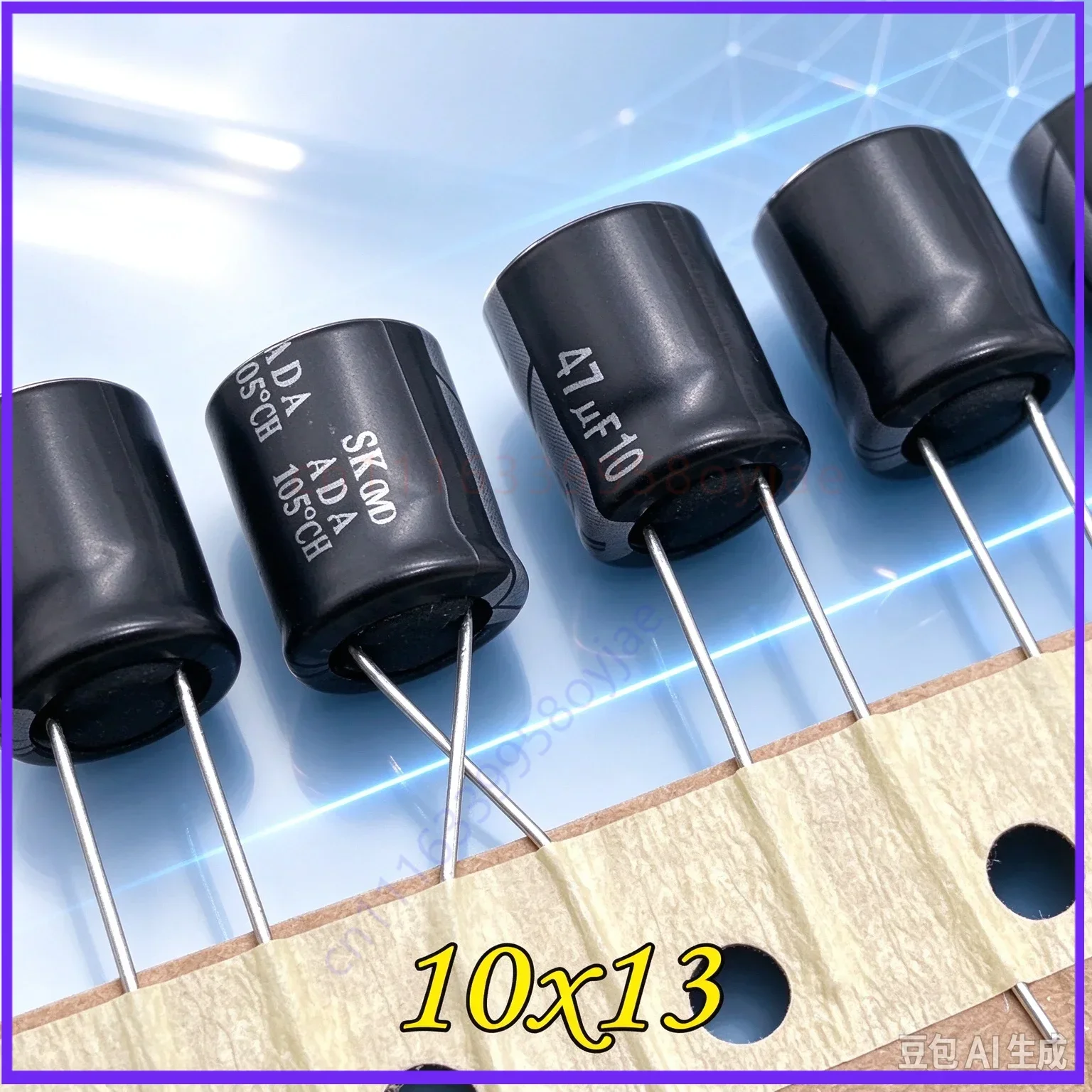 Excellent SAMXON SK 47UF 100V 100V47UF Silver Print Radial High Frequency for Electrolytic Capacitor 10x13  100pcs