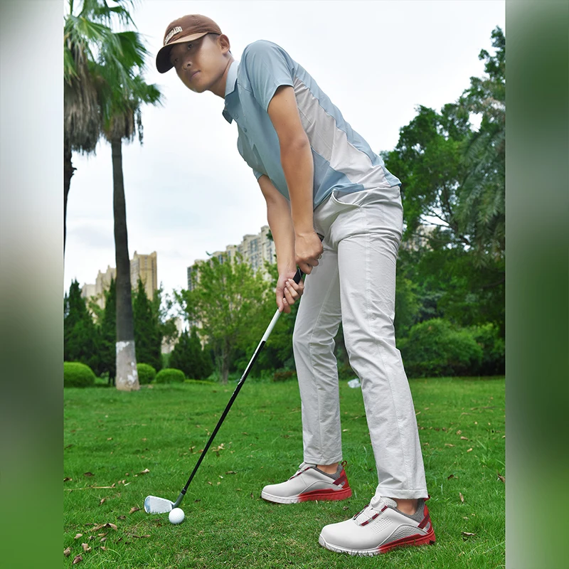 Golf Shoes Man Breathable Lightweight Luxury Golf Sneakers Outdoor Sports Walking Golfing Shoes Men Non-slip Athletic Footwear