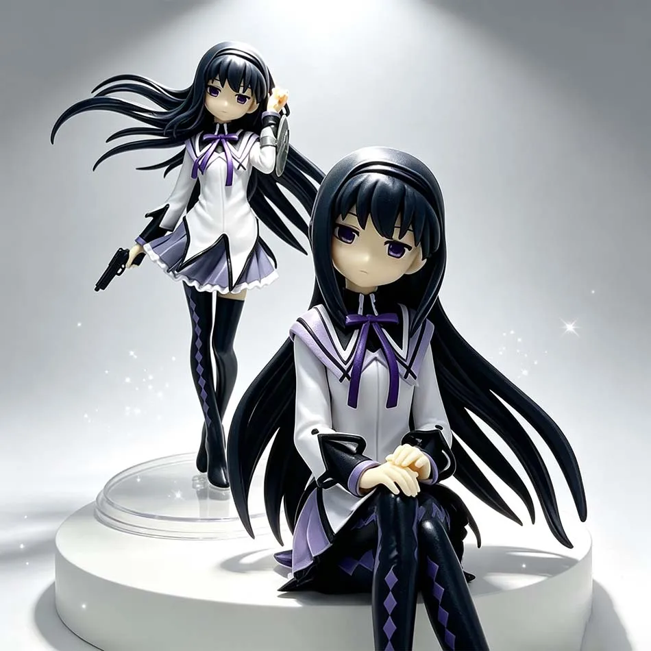 16 cm große Madoka Magica-Figur, Akemi Homura, Anime-PVC-Modell, Geburtstagsgeschenk, Ornamente, Sammlerspielzeug, Kindergeburtstagsgeschenk