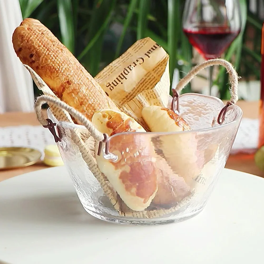 

Kitchen Bowl Glass Restaurant Salad Double Ear Food Serving Household Snack Fruit