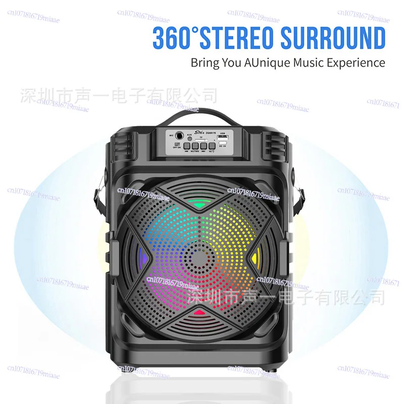 Cross-border 8-inch Bluetooth Speaker Outdoor Portable Portable Square Dance Subwoofer Home