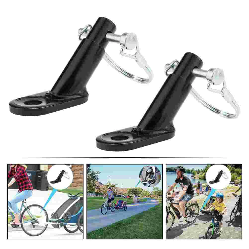 Acoplador de enganche de remolque, hierro, fácil de usar, conectar remolques de bicicletas, carga para mascotas infantil, Compatible con la mayoría de los bicicletas, estante trasero