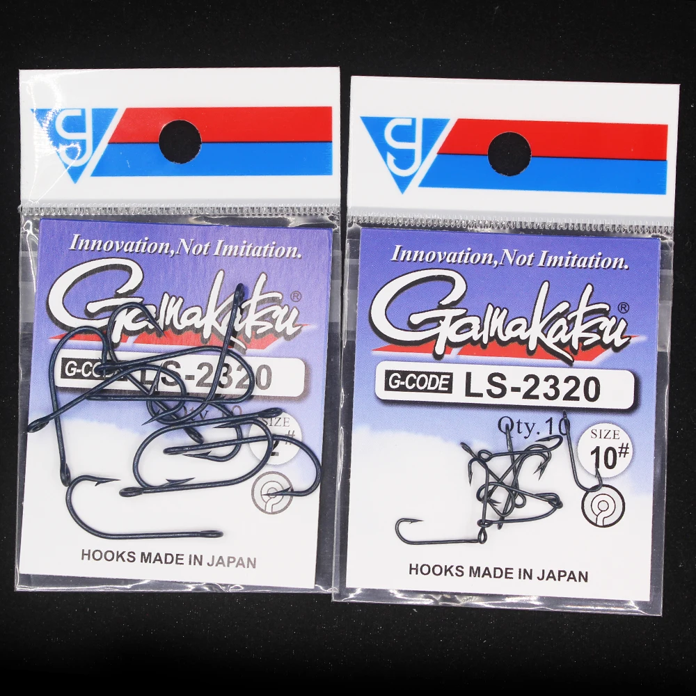 Gamakatsu 2320 Blue Fishing Hooks 2#-10# Blue Fishing Hooks  High Carbon Steel  Sea Hooks With Ringed Pesca Tackle hooks