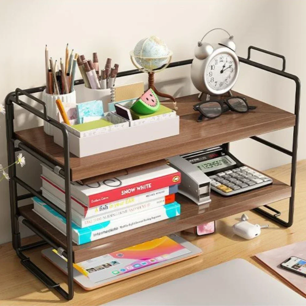 Desktop Bookshelf Multi-layer Adjustable Shelf Multipurpose Countertop Storage Rack Household Simple Organizer Dorm Deposit Rack