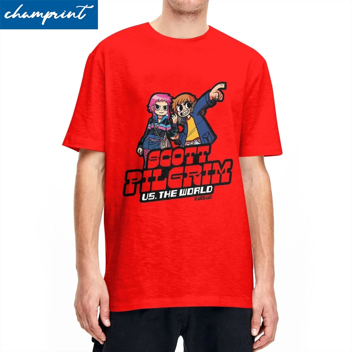 Camiseta de Manga de Scott Pilgrim para hombre y mujer, camisetas divertidas de algodón, Camiseta de cuello redondo, Tops de Manga corta 6XL