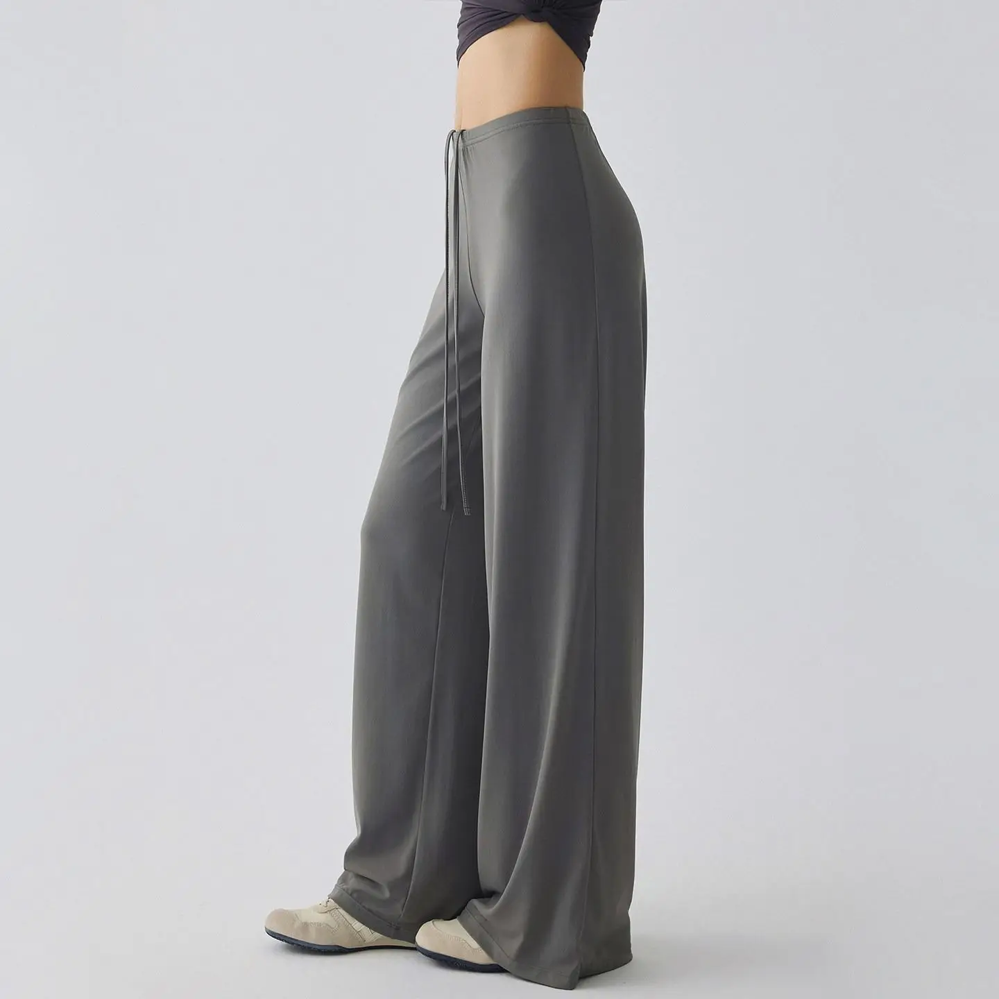 2026 Fitness Men's and Women's Loose Yoga Pants Thin Pilates Training Clothes Lazy Wind Quick-drying Casual Wide-leg Sweatpants