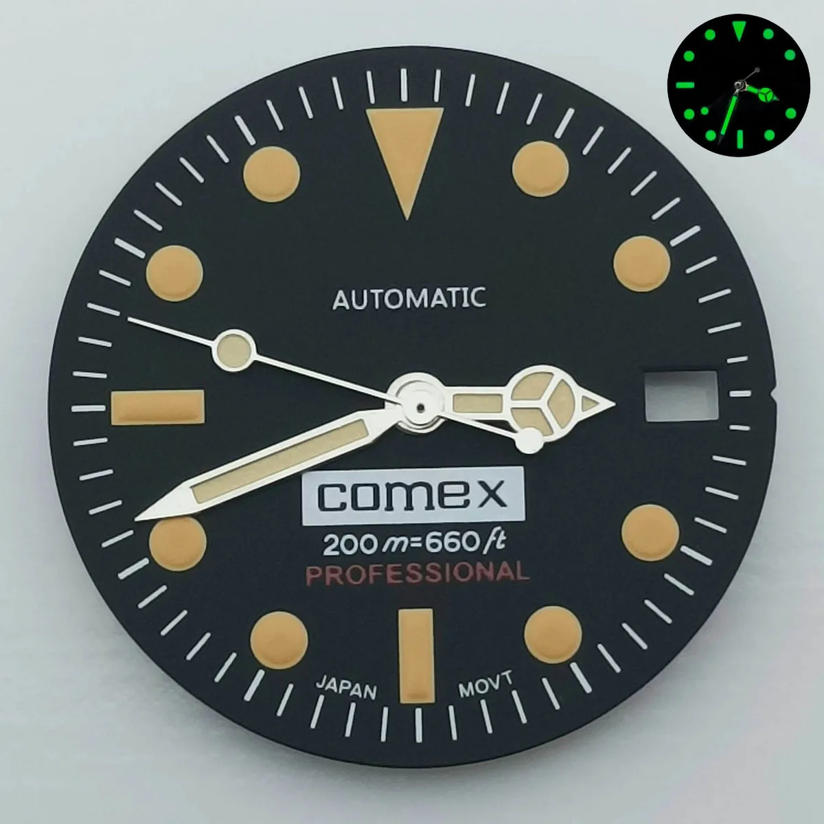 28.5mm NH35 dial  retro dial green luminated dial suitable for nh35/36 movement watch accessories