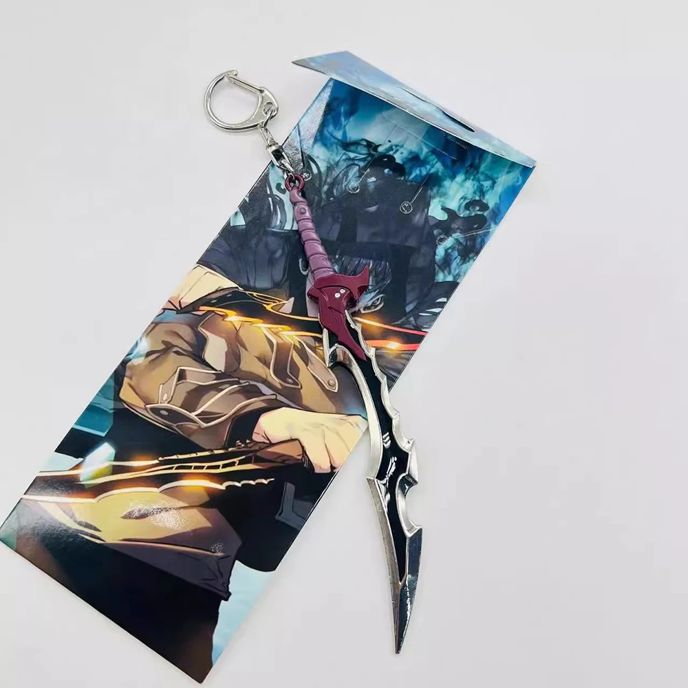 Anime Solo the Leveling Keychain Cartoon Same Sword Keyring for Boys Men Backpack Pendant Key Chain Decorations