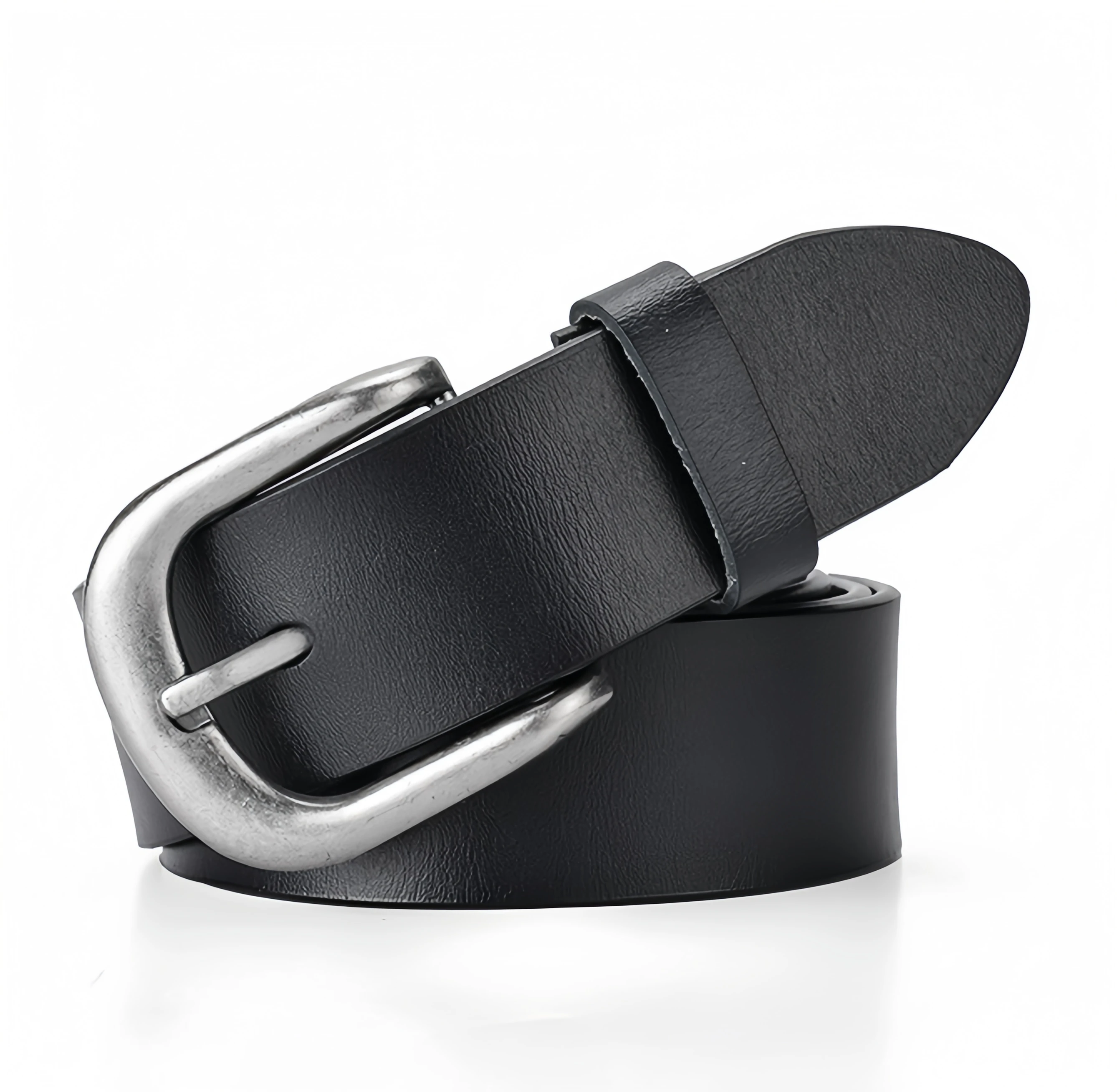 

Ремни из натуральной кожи для женщин, женский джинсовый ремень с пряжкой, роскошный брендовый дизайнерский пояс из коровьей кожи, черный женский ремешок