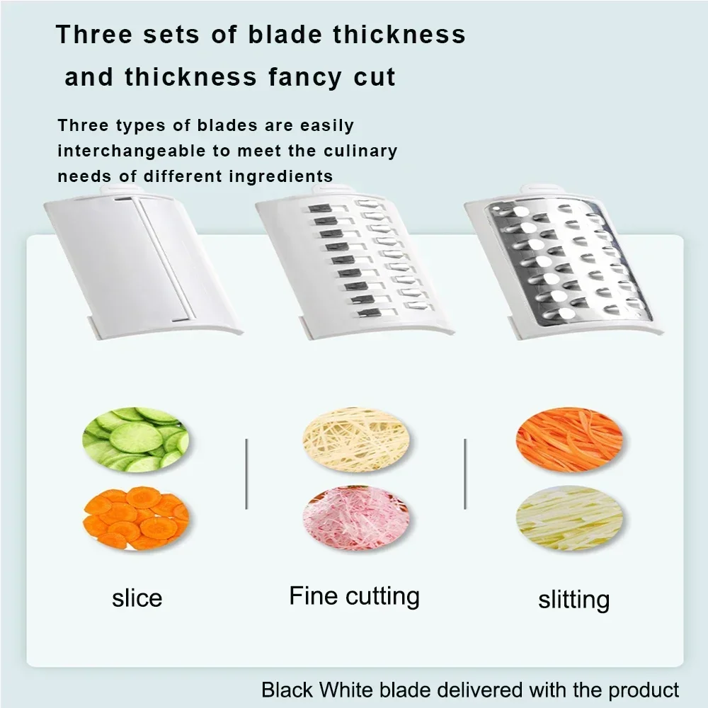 Multifunctional vegetable cutter Kitchen roller electric vegetable cutter Vegetable slicer Potato grater