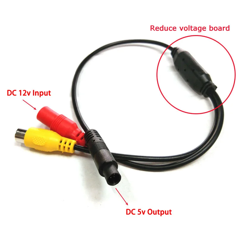 ANSHILONG Car Video DC Cable RCA to 4PIN For Car Parking Rearview Rear View Camera Connect Car Monitor DVD Trigger Cable