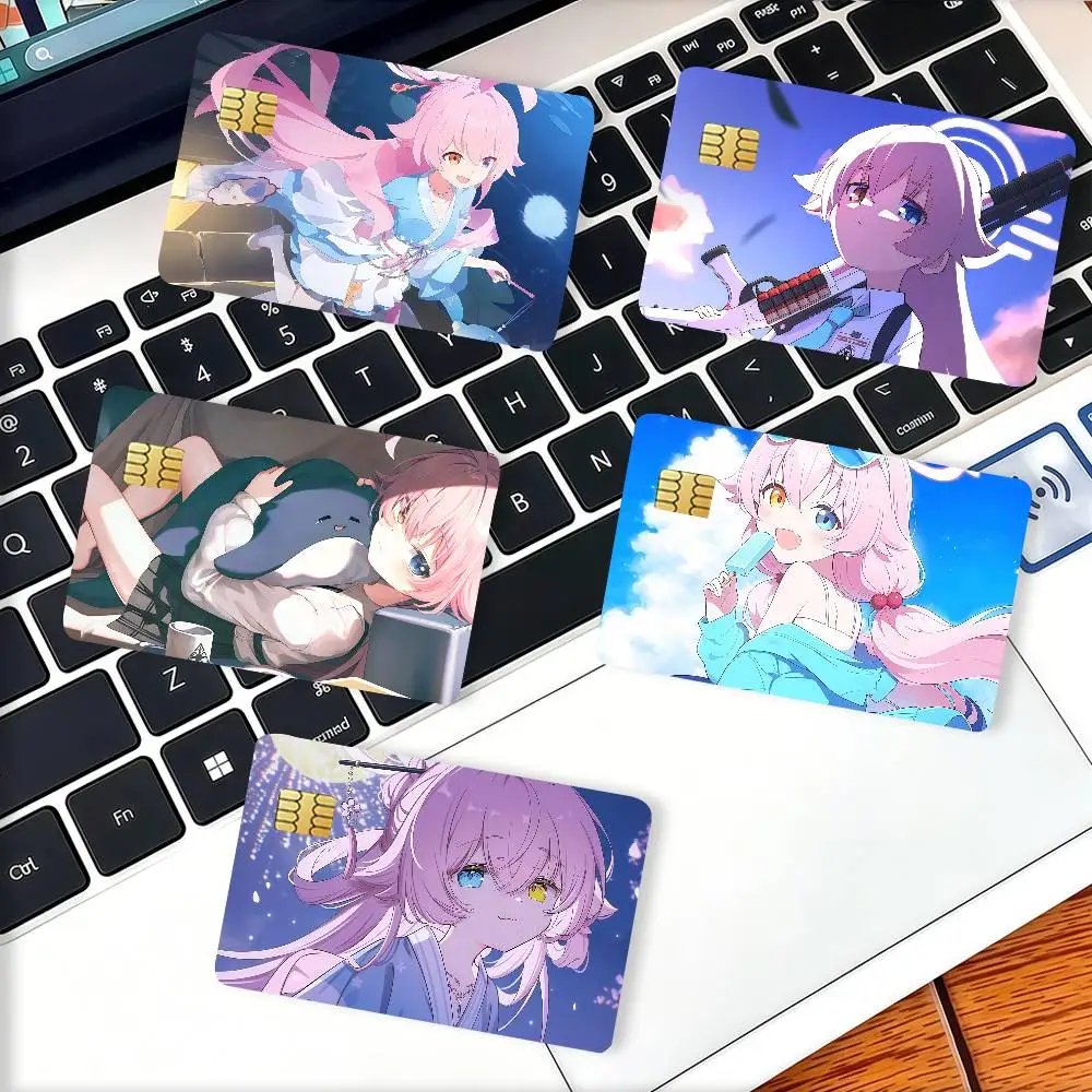 Takanashi Hoshino Game B-Blue Archive Credit Card Decorative Card Stickers Suitable For Bank Cards Metro Transit Anti-scratch