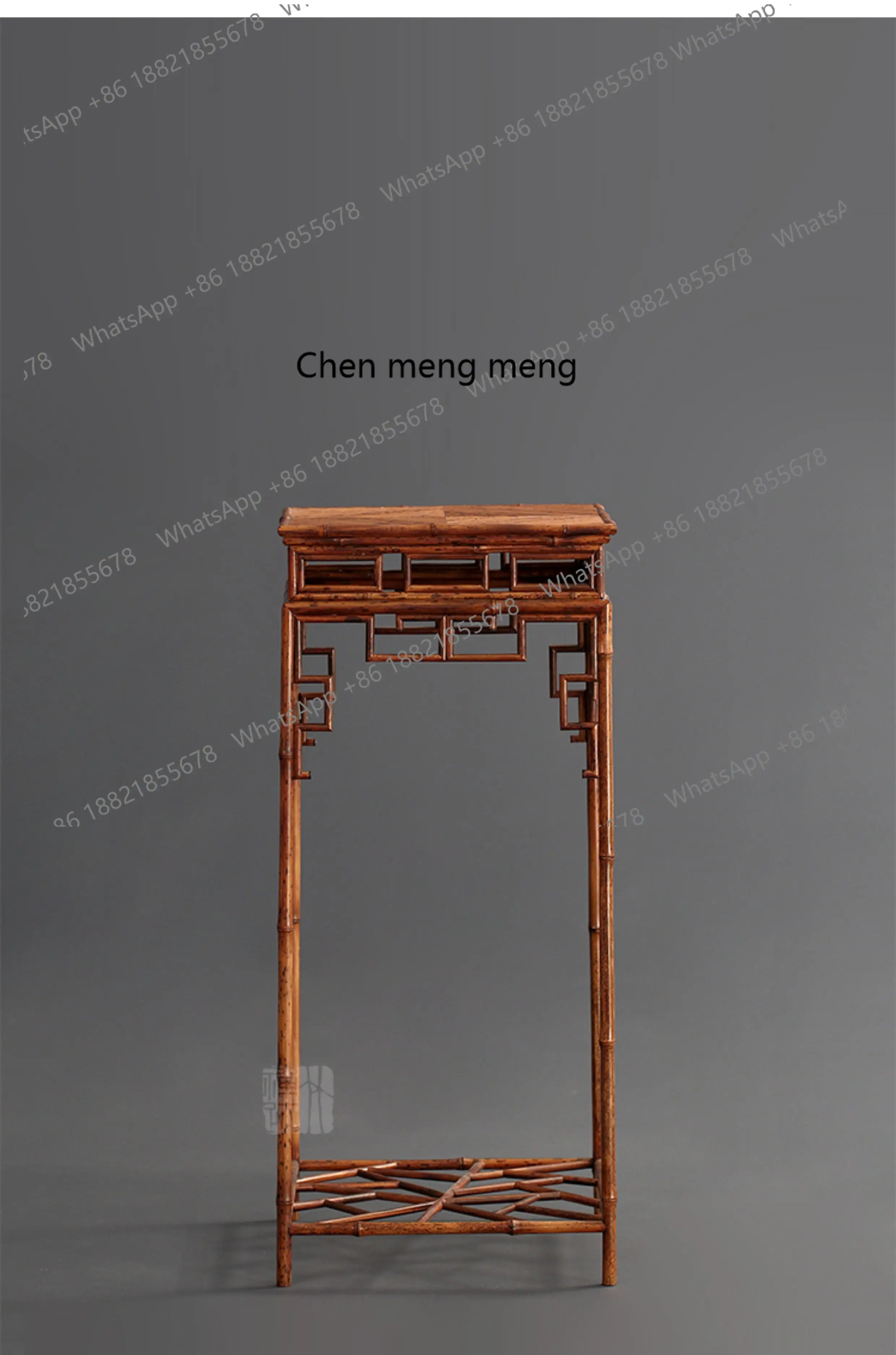 Merlot Bamboo Orchid Rack, Famous Seiko Flower Jieming Furniture Fragrant Chinese Bonsai Rack