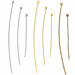 100Pcs 14-40mm Silver/Gold Plated Copper Ball Head Pins Needles For Craft DIY Supplies Jewelry Making Findings Accessories
