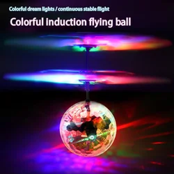 Bola voladora de Control remoto para niños, juguete de avión de inducción infrarroja electrónica, luz LED, Mini helicóptero