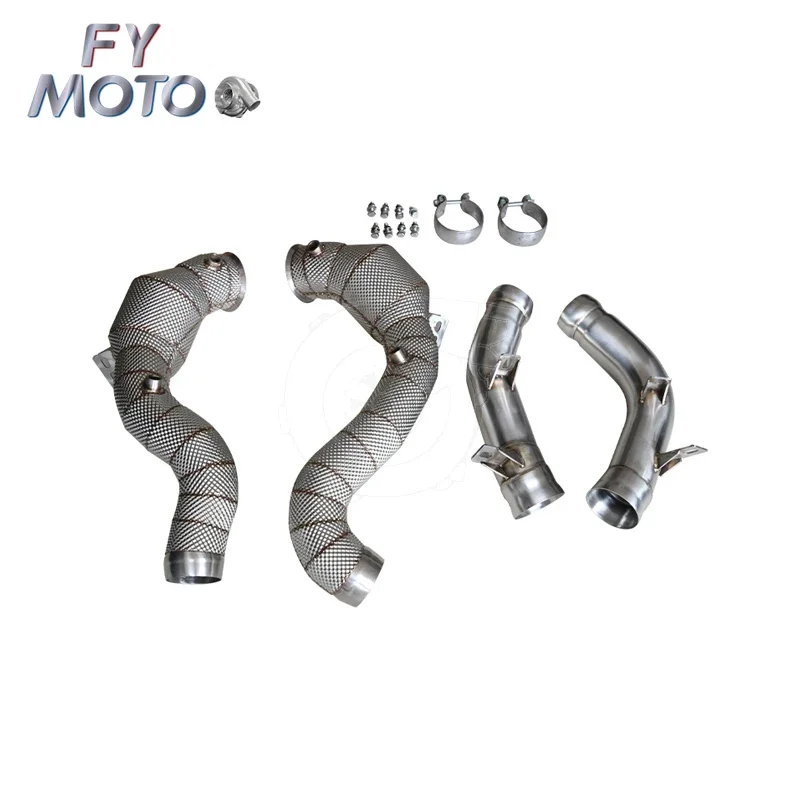 

Exhaust Catted Downpipe for Mercedes Benz M178 W213 E63 AMG 2016+ with Heat Shield