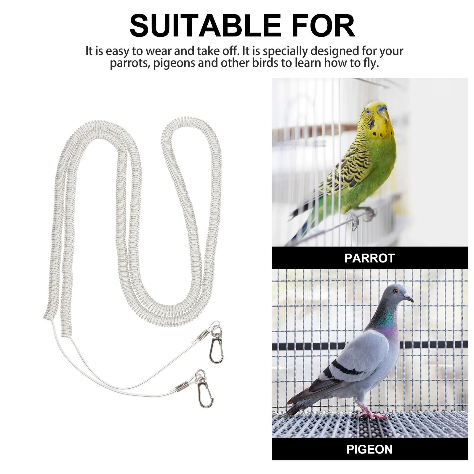 

1pc 15 Meters Leash Training Rope Chew Resistant Bird Harness For Outdoor Flying Activities Training Rope For Parrot Pet Leash