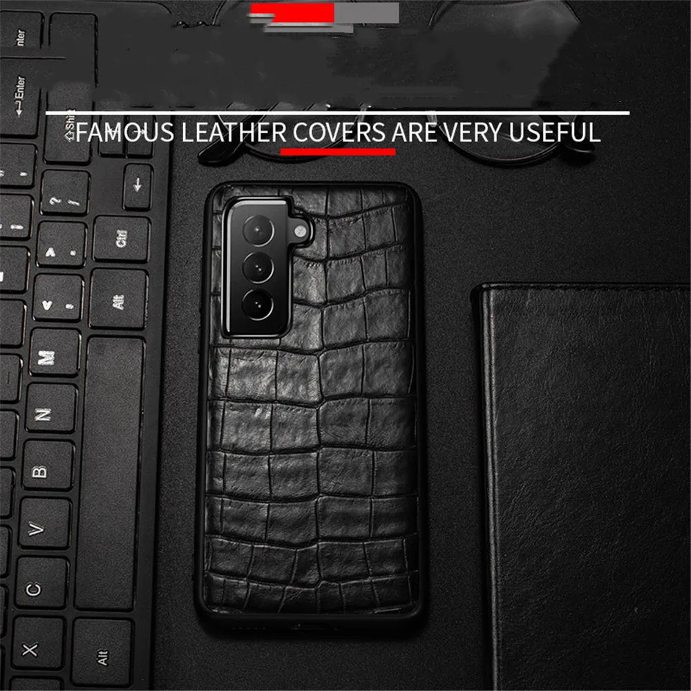 Natural Crocodile Skin Leather Case For Samsung Galaxy 25 Ultra S23 S24 Alligator Skin Armor Cover