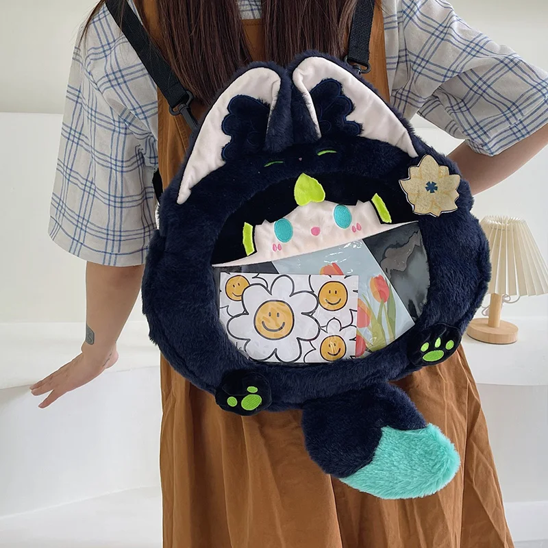 Genshin Impact peluche Itabag Tighnari Tartaglia Zhongli Raiden Shogun Furina Anime sac à dos à bandoulière