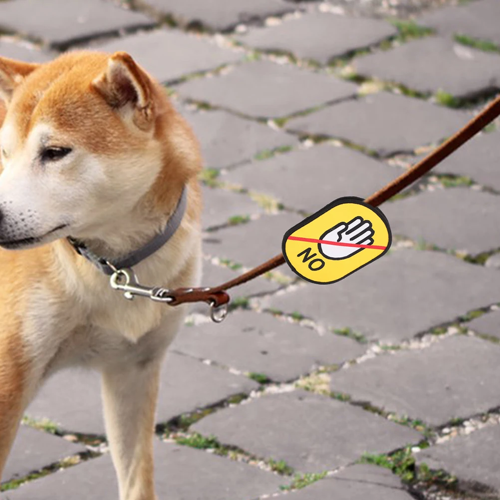 

2pcs Social Logo Sticker for Dog Harness Nervous Leash Sleeve Pet Identification High Visibility Wear Resistant Multifunctional