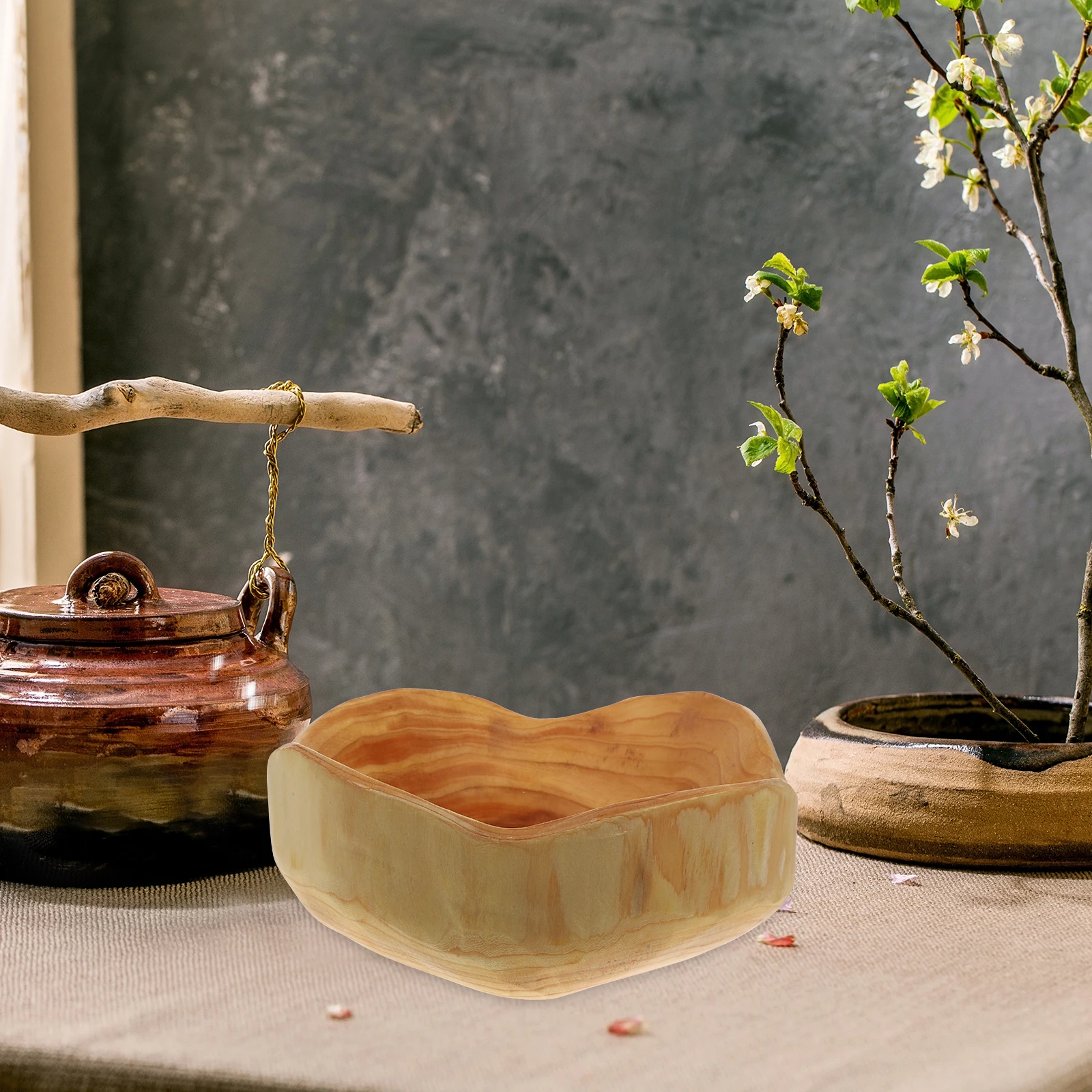 

Storage Wood Carving Fruit Plate Irregular Dish Wooden Trays for Serving Platter