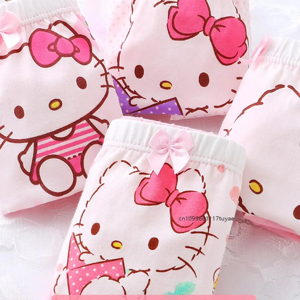 Ropa interior de dibujos animados para niñas Hello Kittys Anime niños Sanrios Kawaii bragas de algodón de alta calidad para niños pantalones cortos calzoncillos para estudiantes