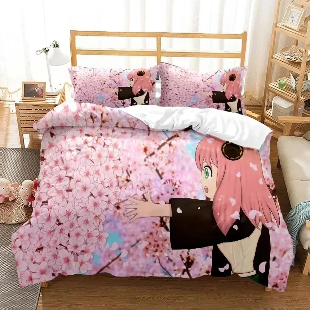 

Luxury New 3D Print Anime Spy × Family Anya Bedding Set Boys Girls Twin Queen Size Duvet Cover Pillowcase Bed Home Textileextile