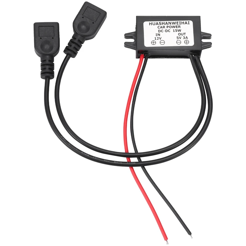 

Преобразователь постоянного тока 12 В в 5 В, 3 А, двойной 2 USB