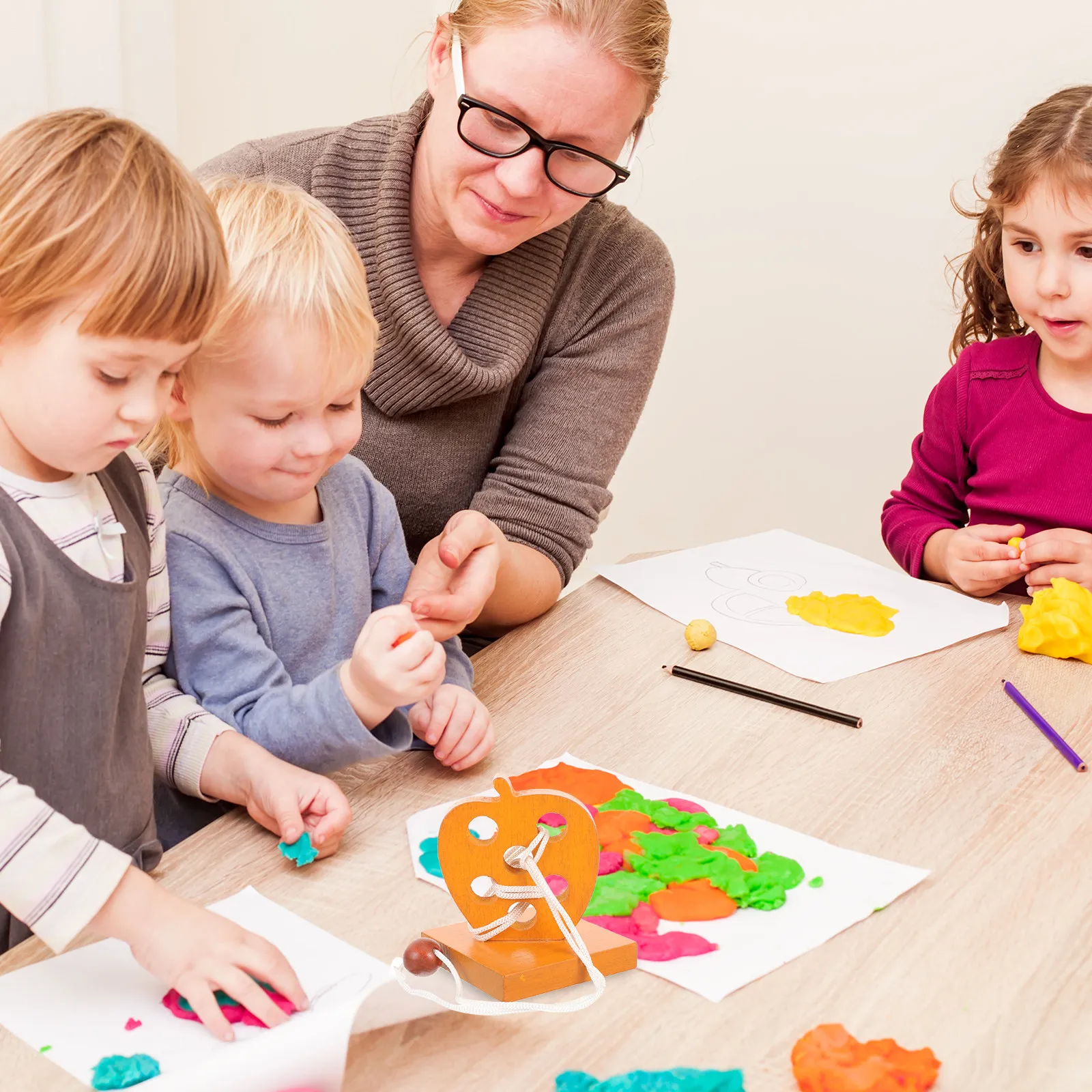 

Kongming Lock Wooden Brain Puzzle Intellectual Plaything Knot Unlocking Educational Plaything Mental Buckle