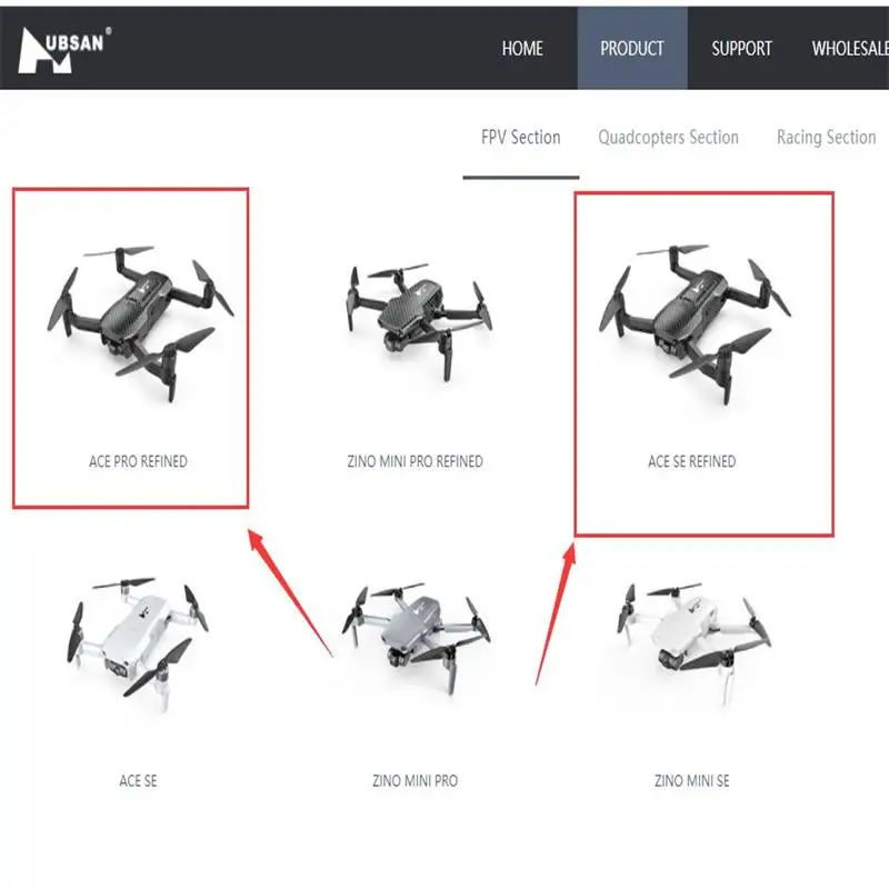 Hubsan ZINO ACE PRO REFINED / ZINO ACE SE RERINED RC Quadcopter Drone Spare Parts Blades Propellers With Screws HUBASR00-01