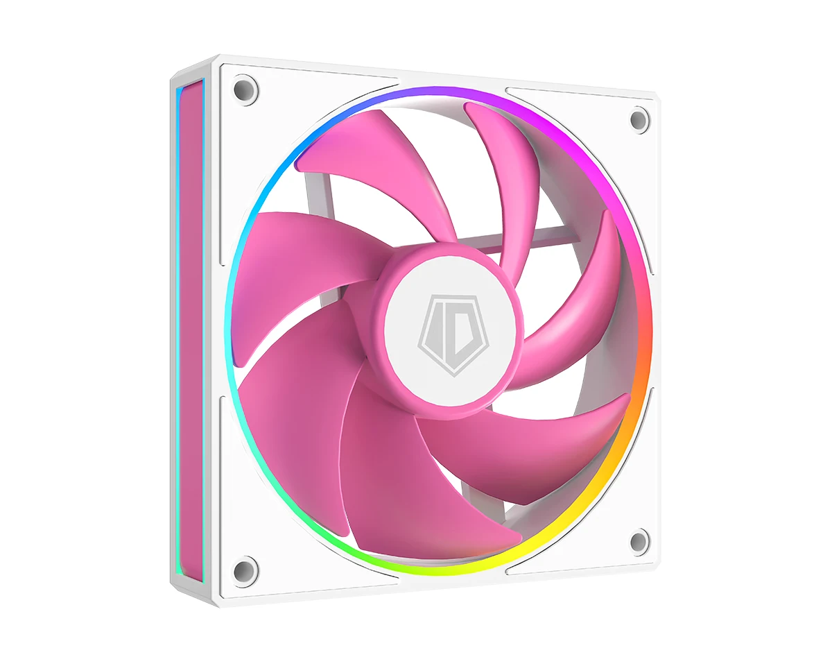 ID COOLING AF-127-Pink 단일 팩 ARGB 온도 제어 전문 수냉/공기 라디에이터 팬