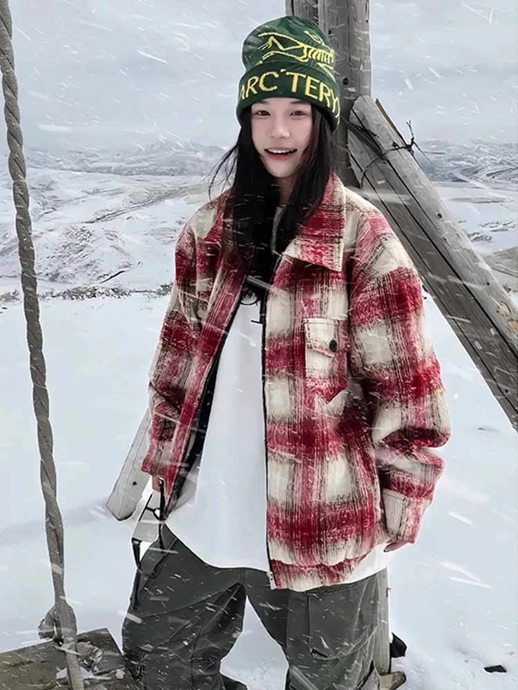 

Утепленное шерстяное мужское пальто в клетку для осени и зимы, теплое, в стиле французского шика, для работы, хлопковое, для холодной погоды