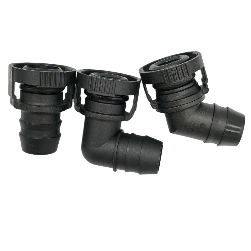 18mm exhaust pipe joint universal plastic quick connector plastic fittings female connector 180 90 degree for ea888 1pc