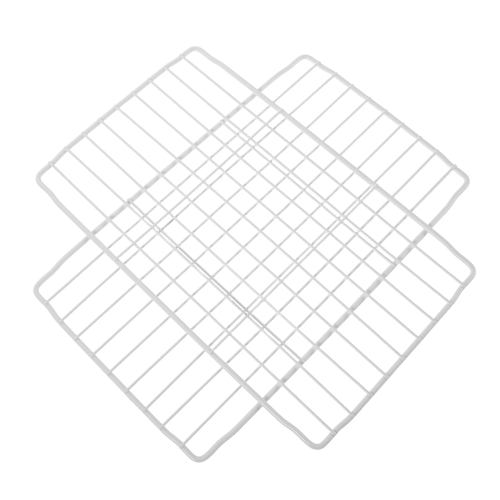 

2 pcs Freezer Drawer Organizer: Ice Cabinet Storage Rack With Wire Mesh Shelves, Detachable Fridge Organizer For Home Commercial