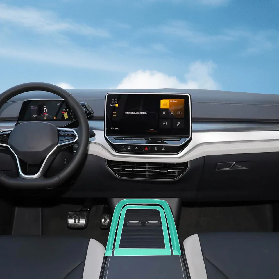 

Для Volkswagen ID.6 CROZZ 2021-2024 Предварительно режущая салон автомобиля PPF Защитная пленка для краски TPU Панель шестерни Наклейка против царапин